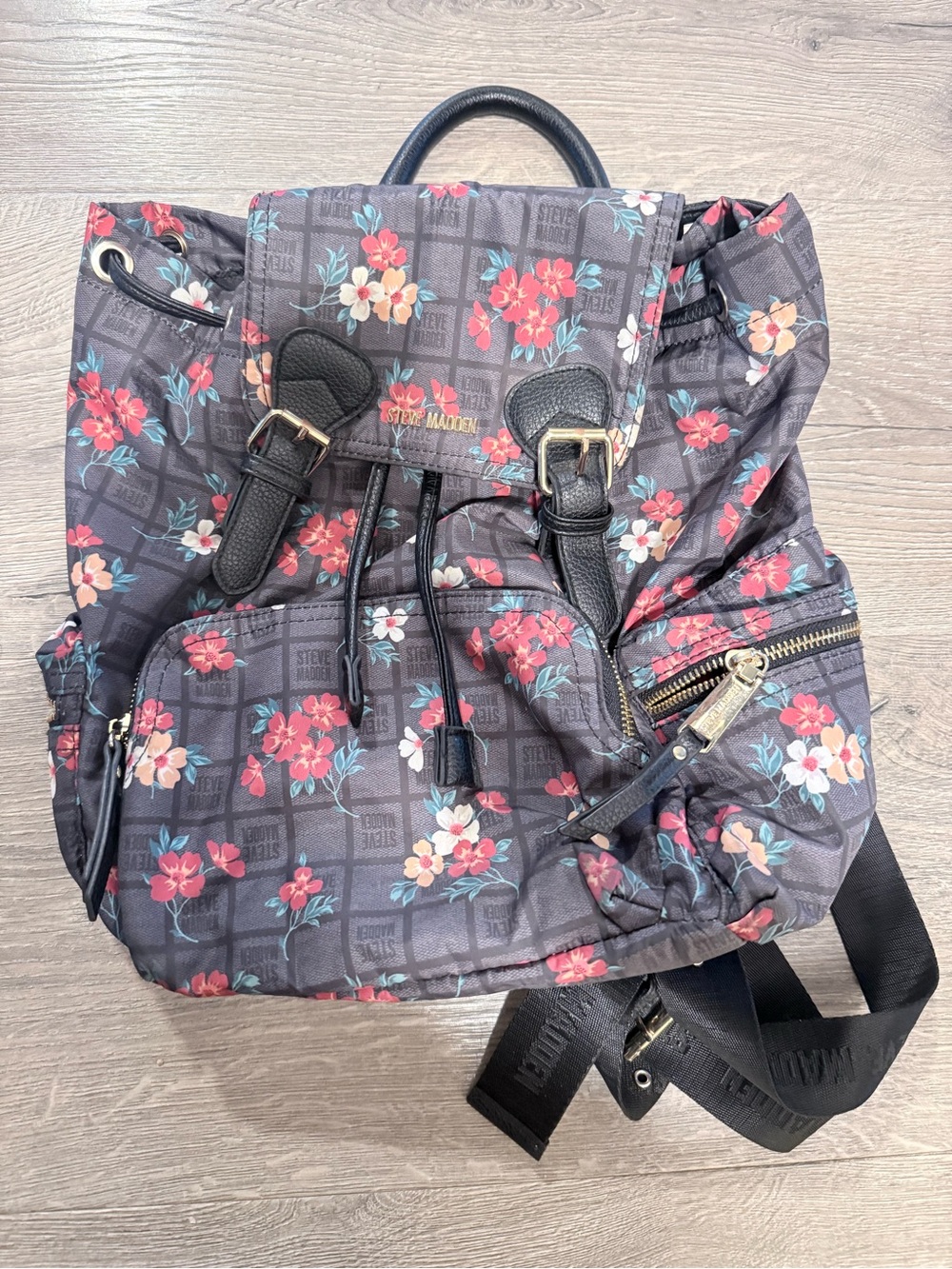 Steve Madden Floral Drawstring Backpack